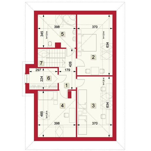 Poddasze projektu Ancona II