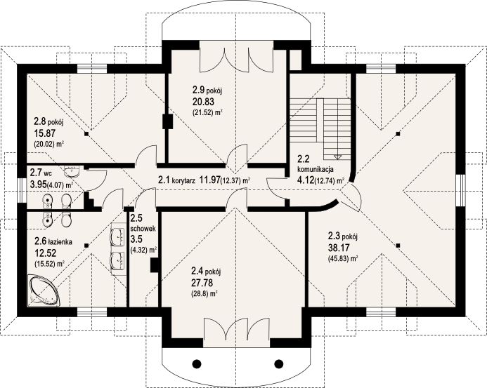 Poddasze projektu gdów średni