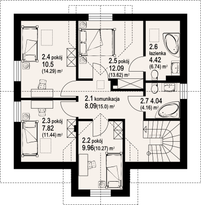 Poddasze projektu brzezina