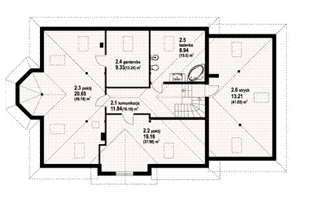 Poddasze projektu Zagórze 7g