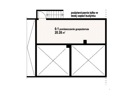 Piwnica projektu Grybów drewniany bliźniak