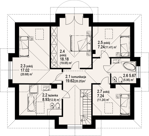 Poddasze projektu gruszów p