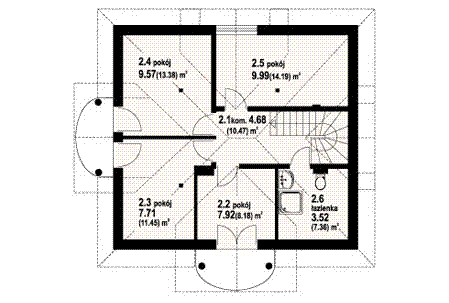 Poddasze projektu Borków mały