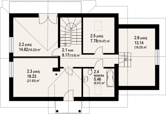 Poddasze projektu polanów