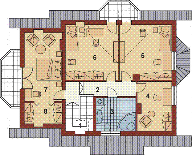 Poddasze projektu CELESTA PRIMA LUX EX-938