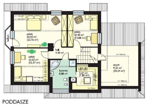 Poddasze projektu Pogodny II