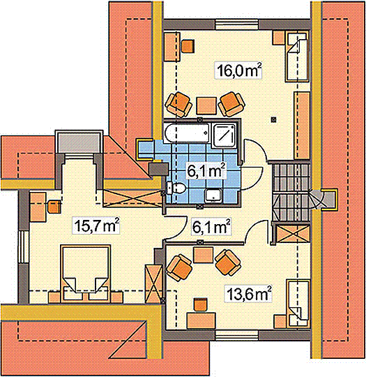 Poddasze projektu AGAPE wersja A