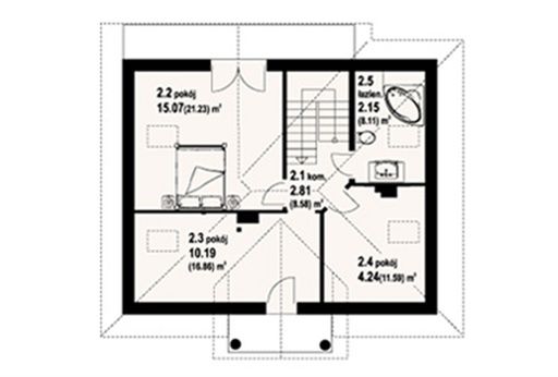 Poddasze projektu Grabczyn - duplikat