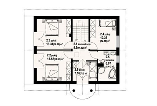 Poddasze projektu DUPLIKAT Jaworze P