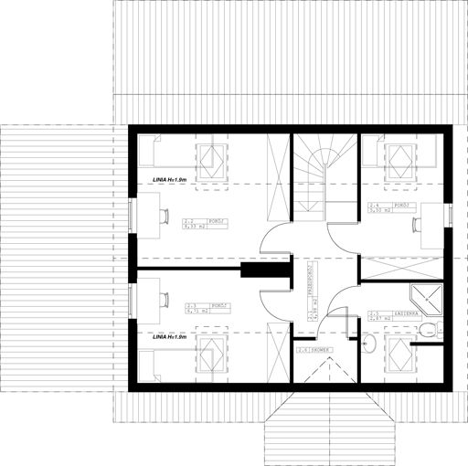 Poddasze projektu K-40 D