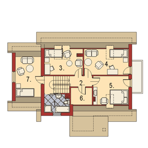 Poddasze projektu Bławatek D