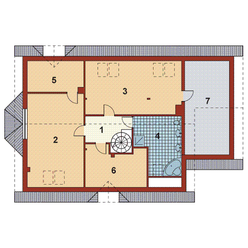 Poddasze projektu Sasza III z garażem