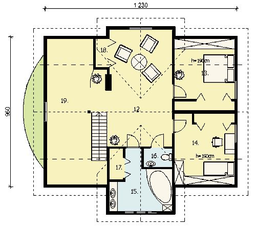 Poddasze projektu D11 - Kuba