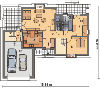 Parter projektu WM 09 Skowronek etap II elewacja klinkierowa