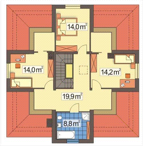 Poddasze projektu CZTERY KĄTY paliwo stałe A