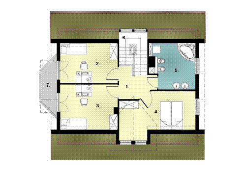 Poddasze projektu D41 Kasia
