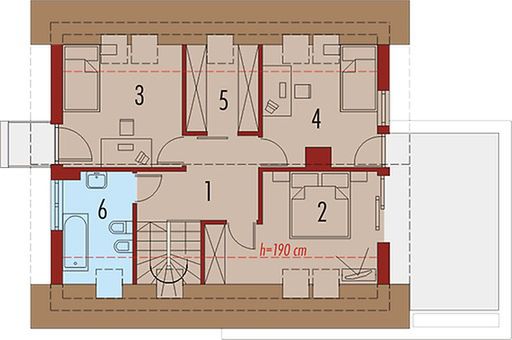 Poddasze projektu Tim G1 wariant A (duplikat)