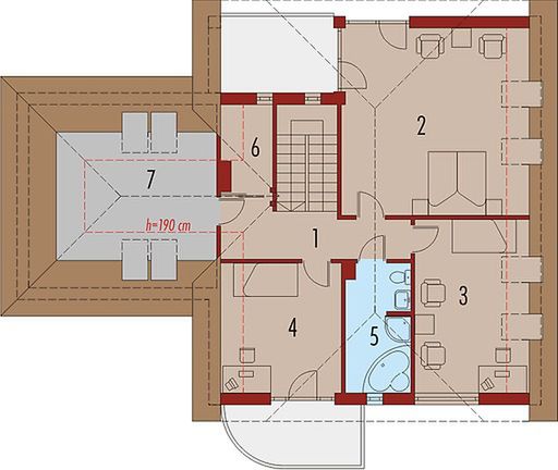 Poddasze projektu Filipinka I G2 (duplikat)
