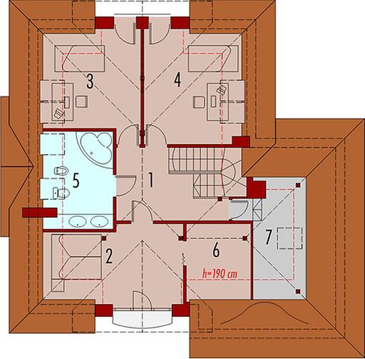 Poddasze projektu Adela G1 (duplikat)