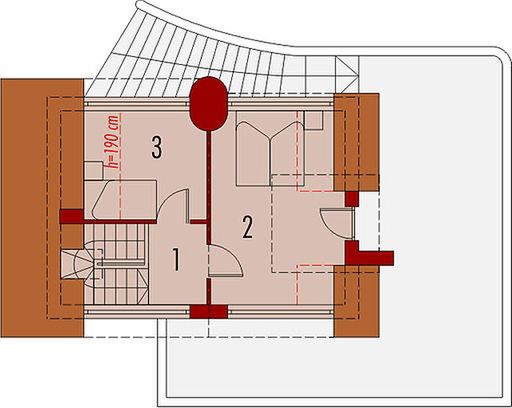 Poddasze projektu Fred G1 (letniskowy) (duplikat)