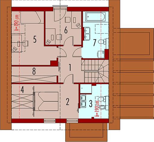 Poddasze projektu Erna (z wiatą) (duplikat)