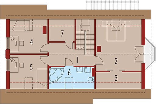Poddasze projektu Ben II G1 (z piwnicą) (duplikat)