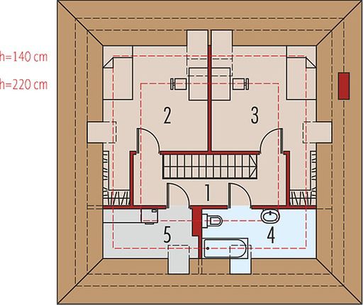 Poddasze projektu Niki (wersja B)