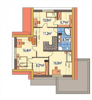 Poddasze projektu ALEKSANDRA KLASYK wariant A(duplikat)