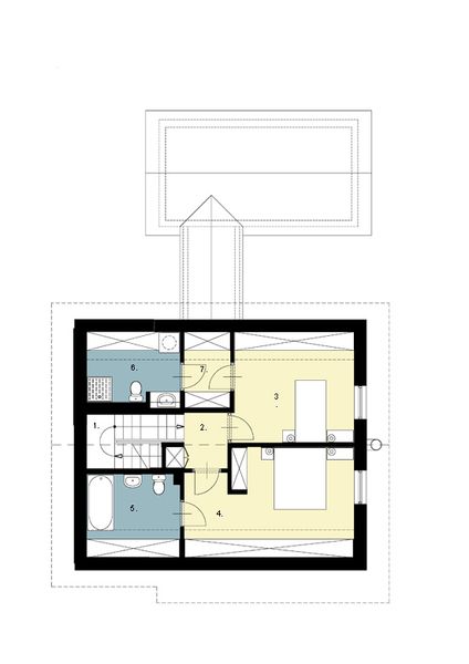 Poddasze projektu D73 - Pasywny