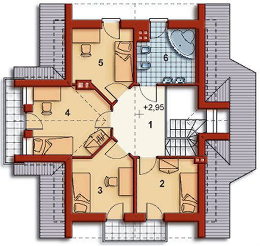 Poddasze projektu DOM PRZY BERBERYSOWEJ - stary