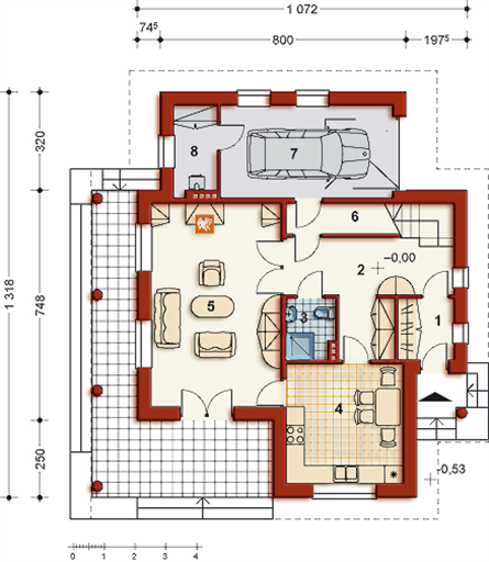 Parter projektu DOM PRZY TRZYKROTEK - stary