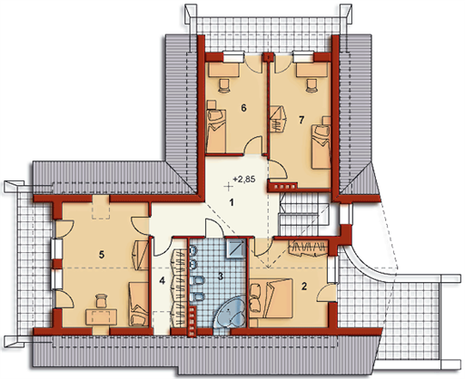 Poddasze projektu DOM PRZY CYNAMONOWEJ - stary