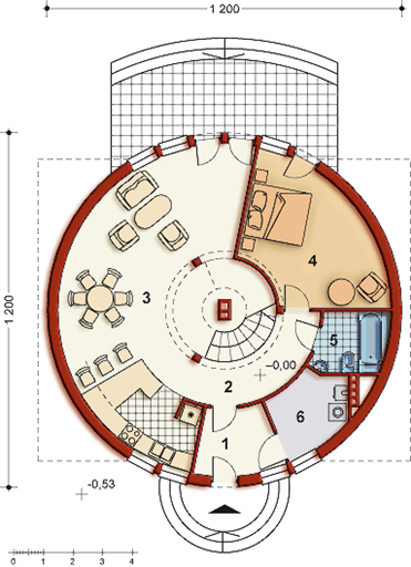 Parter projektu DOM PRZY BUKSZPANOWEJ - stary