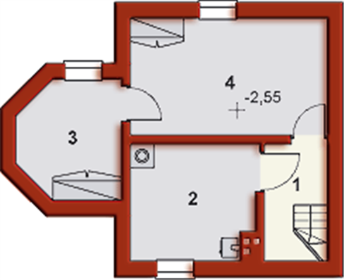 Piwnica projektu DOM PRZY ROMANTYCZNEJ - stary