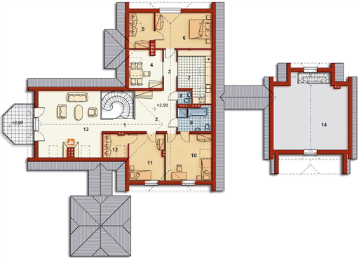 Poddasze projektu DOM PRZY ROMANTYCZNEJ - stary