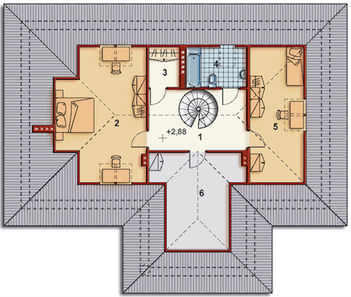 Poddasze projektu DOM PRZY AGRESTOWEJ - stary