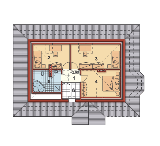 Poddasze projektu Pianella