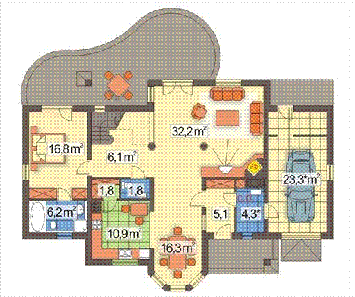 Parter projektu WANILIA A z wyższą wieżyczką