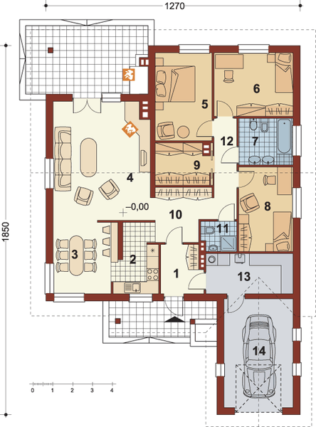 Parter projektu Aneta z garażem