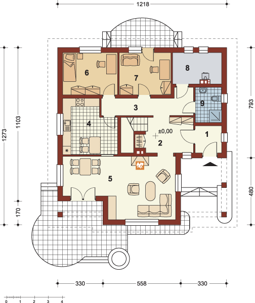 Parter projektu Dorotka bez garażu