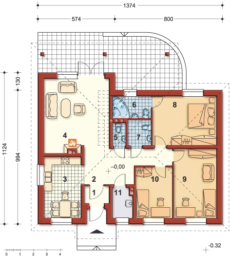 Parter projektu Milena bez garażu