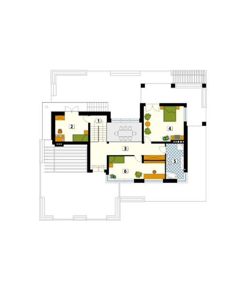 Piętro 1 projektu Oaza