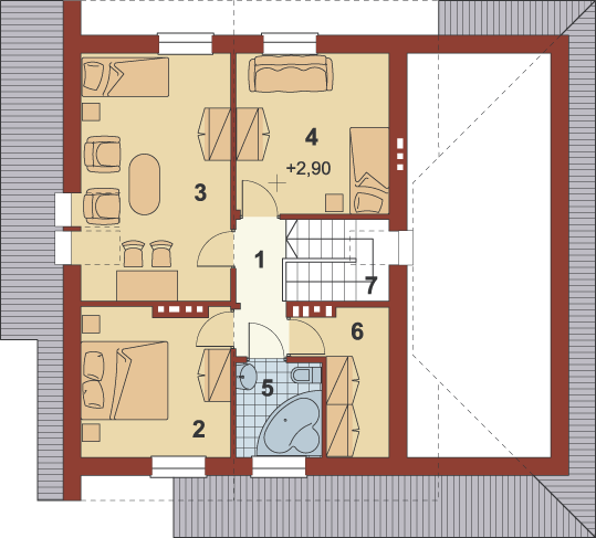 Poddasze projektu Solesino III