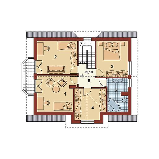 Poddasze projektu Rossano