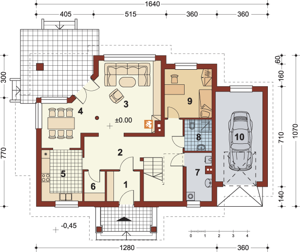 Parter projektu Benita z garażem