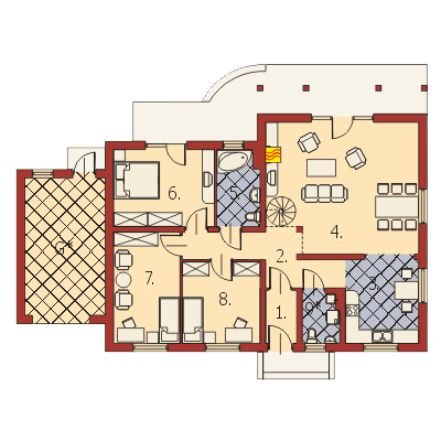 Parter projektu Zosia wersja B z garażem