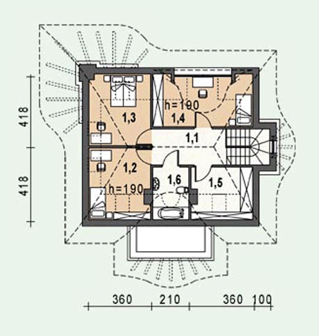 Poddasze projektu AR 160
