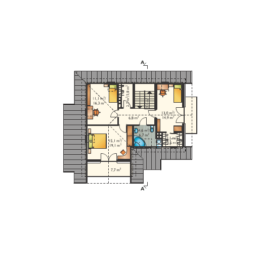 Poddasze projektu Iga - murowana – ceramika