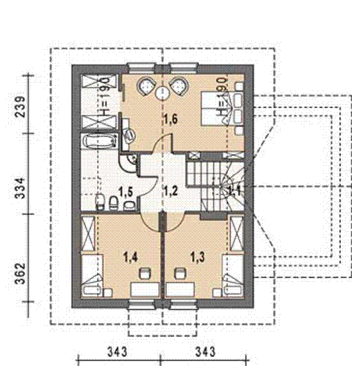 Poddasze projektu AR 115 AD1