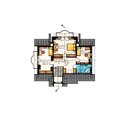 Poddasze projektu Borsuk - murowana – ceramika
